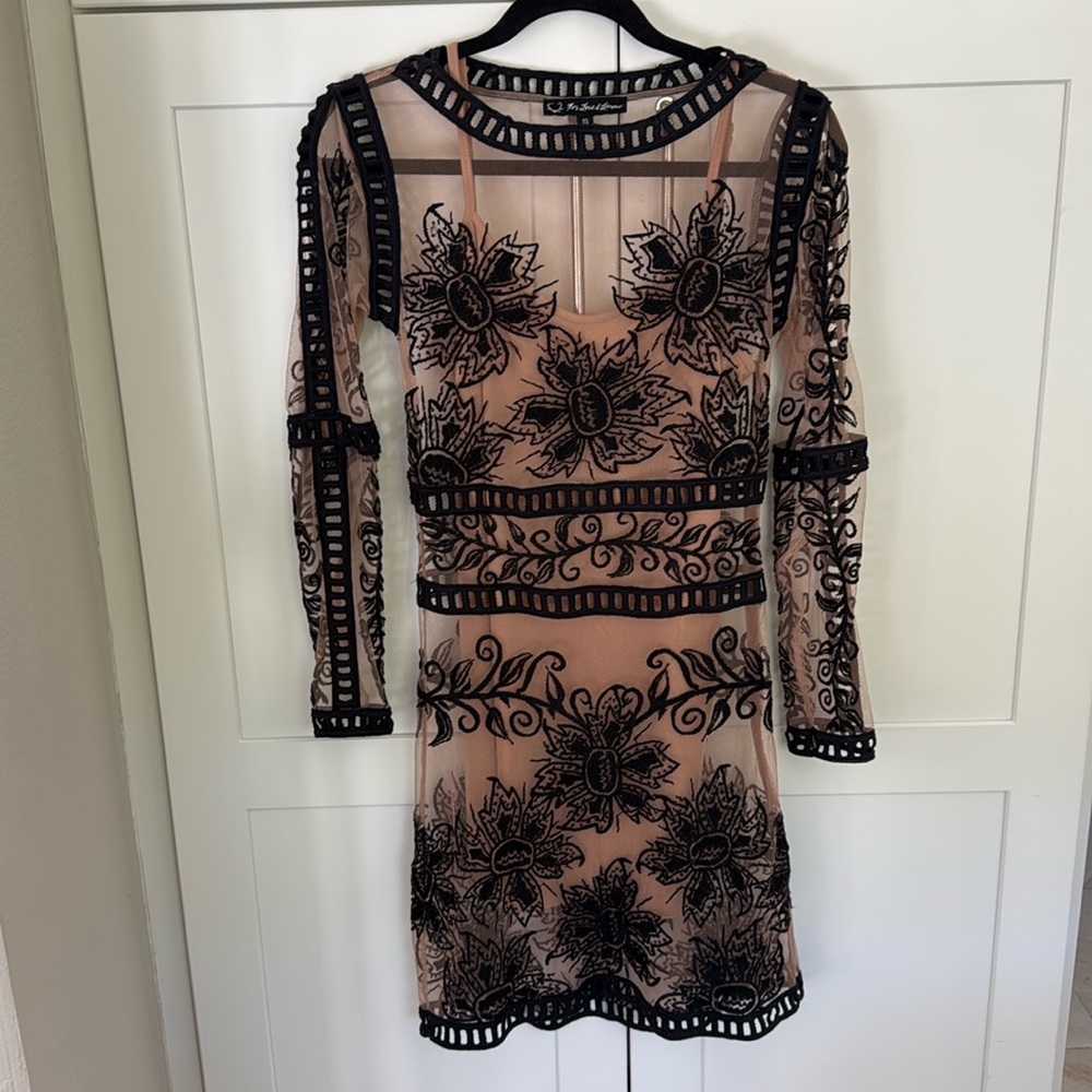 For Love & Lemons Black Lace Dress